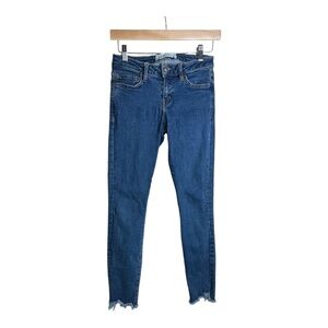 IRO Medium Wash Fragile Mid Rise Stretch Skinny‎ Raw Hem Jeans Size 29